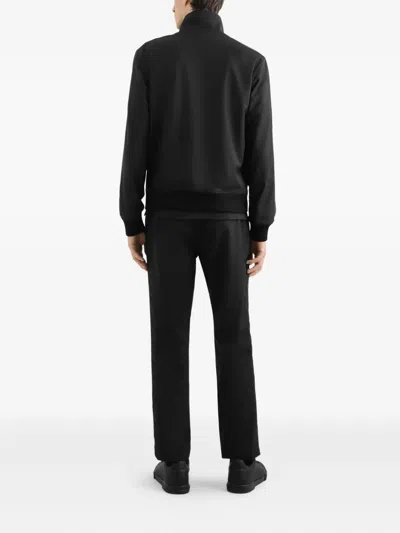 Dolce & Gabbana Zip-up Bomber Jacket With Logo Patch