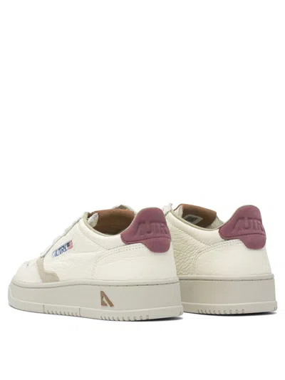 Autry Leather Synthetic Sole Sneakers In White
