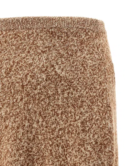 Versace Minigonna In Misto Lana Vergine Bicolor Donna In Multi