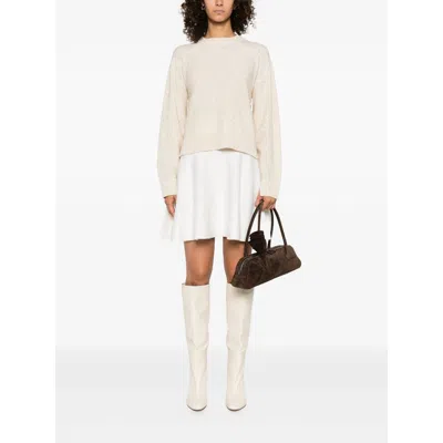 Antonelli Sequin-embellished Crew-neck Sweater In Neutral