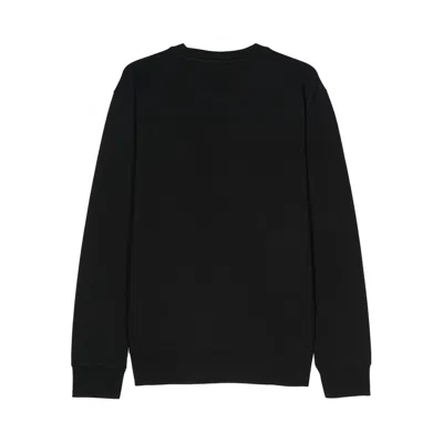 Hugo Boss Stretch-cotton Sweatshirt With Sandwich Logo In Black