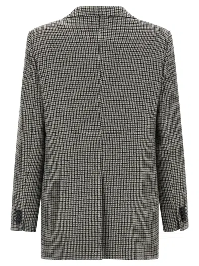 Tagliatore Oversize Blazer Jacket Blazers Gray In Multi