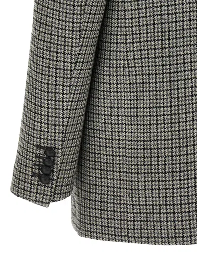 Tagliatore Oversize Blazer Jacket Blazers Gray In Multi