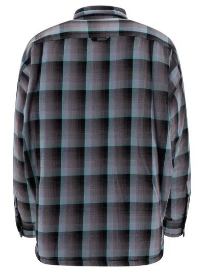 Miharayasuhiro Padded Check Overshirt Jackets Grey