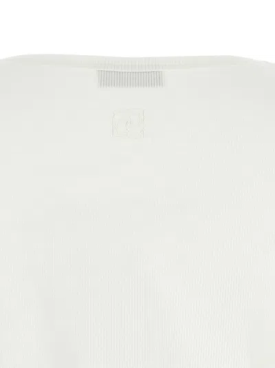 Magda Butrym Lace Trim Ribbed Texture Scoop Neck Top