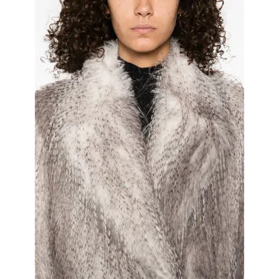 Giuseppe Di Morabito Faux Fur Short Coat In Gray