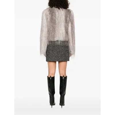 Giuseppe Di Morabito Faux Fur Short Coat In Gray