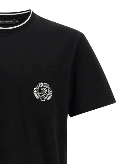 Dolce & Gabbana Pocket T-shirt In Black