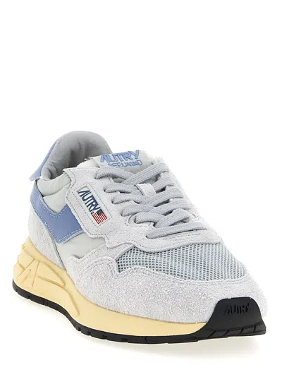 Autry Low-top Sneakers Rubber Sole Mesh Upper Suede Overlays In Blue