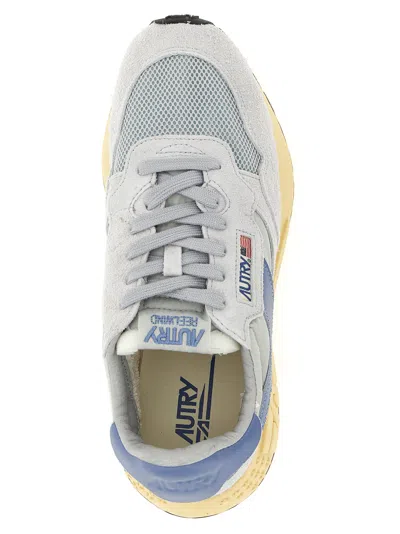Autry Low-top Sneakers Rubber Sole Mesh Upper Suede Overlays In Blue