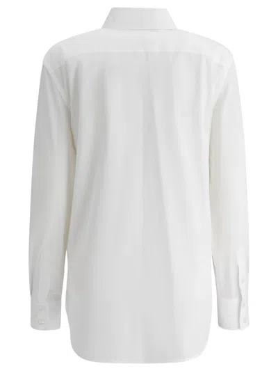 Valentino Faux Pearl-embellished Cotton Poplin Shirt In White