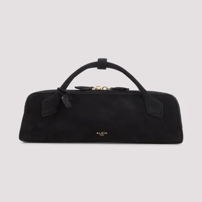 Alaïa Womens Le Teckel Small Leather Shoulder Bag Noir