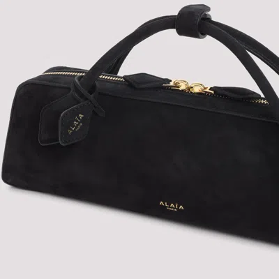 Alaïa Womens Le Teckel Small Leather Shoulder Bag Noir