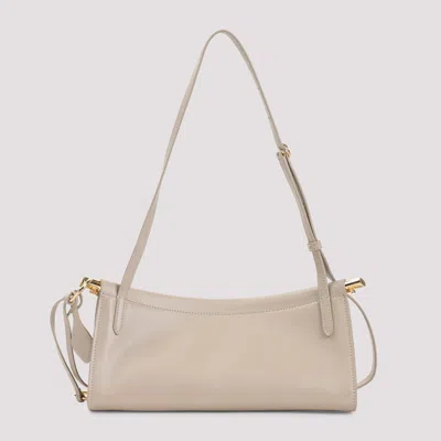 Alaïa East West Shoulder Bag In Grege Calf Leather In White