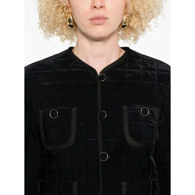 Forte Forte Quilted Patch-pockets Jacket In Black