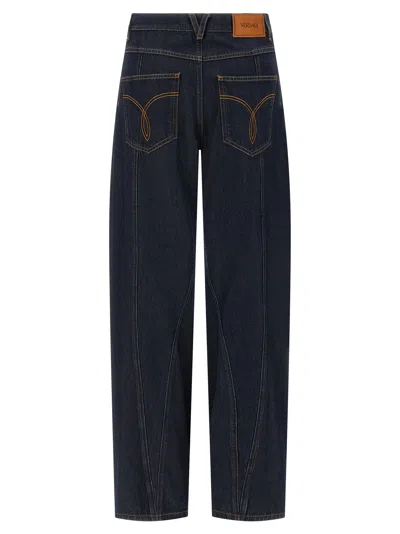 Versace Soft Wash Jeans In Blue