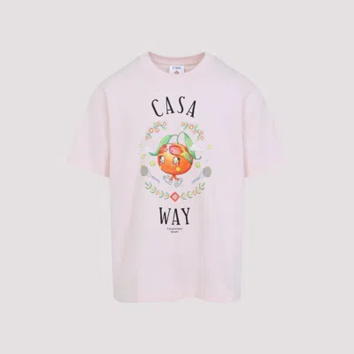 Casablanca Pale Pink Casa Way Orange Mascot T-shirt In Neutral
