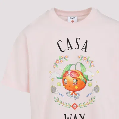 Casablanca Pale Pink Casa Way Orange Mascot T-shirt In Neutral