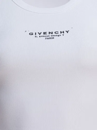 Givenchy Slim Tank Top With Logo Print In White