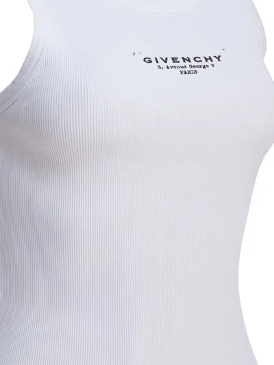Givenchy Slim Tank Top With Logo Print In White