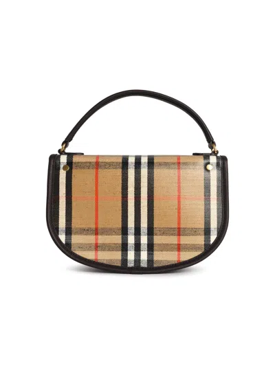 Burberry Check Motif Crossbody Handbag With Removable Strap In Multi