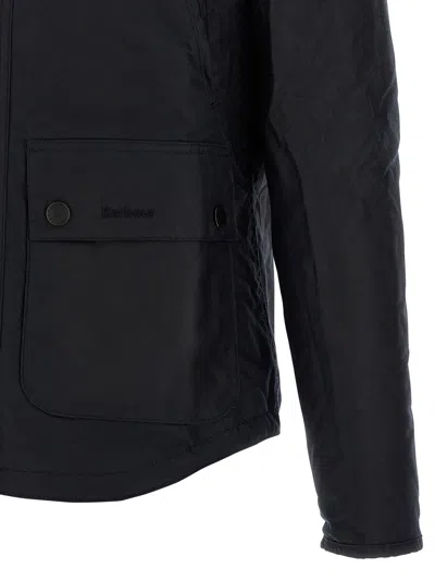 Barbour Reelin Wax Jacket Aw25 Wax Cot Outw In Black