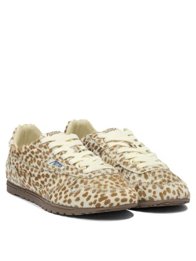 Autry Windspin Sneakers In Animalier Pony Skin
