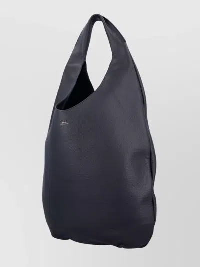 Apc Soft Grained Leather Slouchy Shoulder Bag In Black