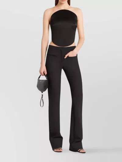 Courrèges Illusion Mesh And Duchesse-satin Bodysuit In Neutral