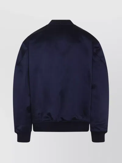 Givenchy Logo Bomber Jacket Puffer Jackets Blue In Blue
