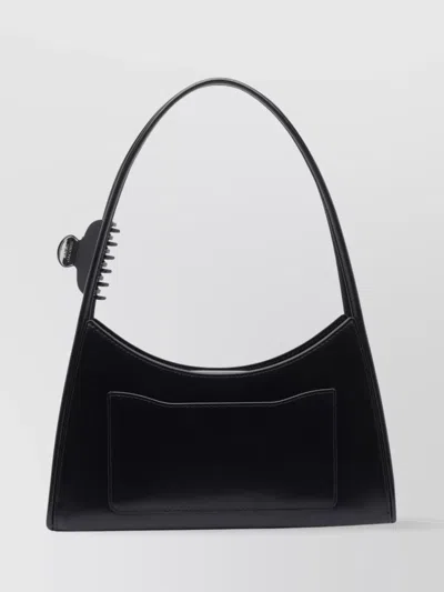 Marc Jacobs Glam Claw Clip Leather Crossbody Bag In Black