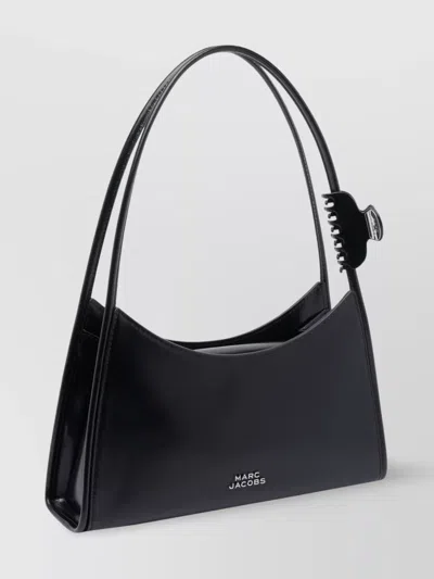 Marc Jacobs Glam Claw Clip Leather Crossbody Bag In Black