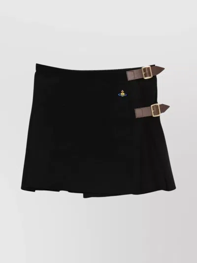 Vivienne Westwood Bea Pleated Kilt Mini Skirt Clothing In Black