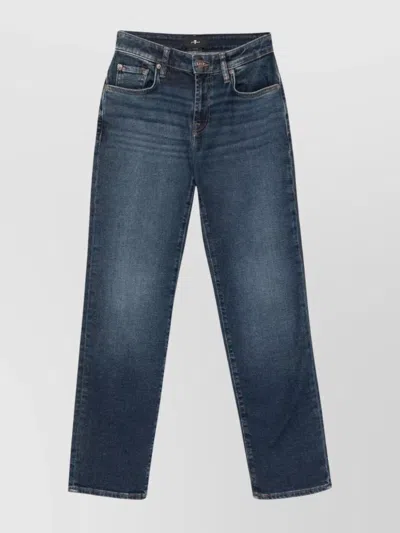 7 For All Mankind Straight Leg Calie Jeans In Blue