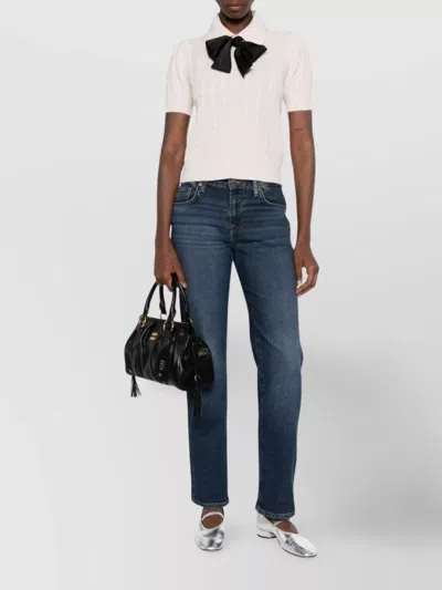 7 For All Mankind Straight Leg Calie Jeans In Blue