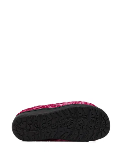 Subu Crushed-velvet Mules In Pink