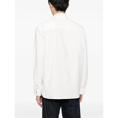 Apc A.p.c. Classic Button-down Shirt With Subtle Logo Detail In White