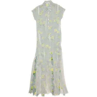 Acne Studios Dranee Long Dress In Gray