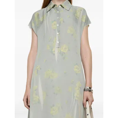 Acne Studios Dranee Long Dress In Gray