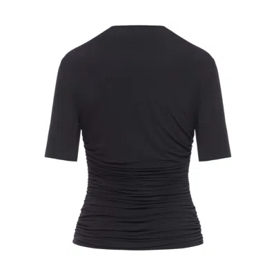 Alaïa Alaia Pleats T-shirt In Blue
