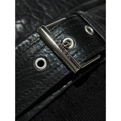 Alexander Mcqueen Piercing Leather Jacket In Black