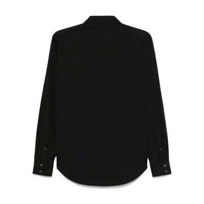 Alexander Mcqueen Metal Detail Long Sleeves Point Collar In Black