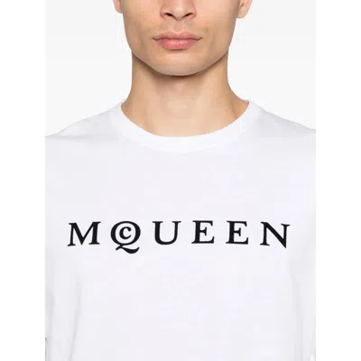 Alexander Mcqueen Logo Cotton T-shirt In White