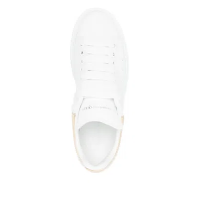 Alexander Mcqueen Metallic Oversized Low-top Sneakers In White