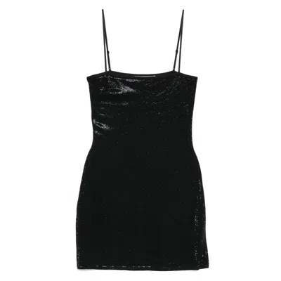 Alexander Wang Mini Dress With Crystals In Black