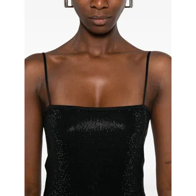 Alexander Wang Mini Dress With Crystals In Black