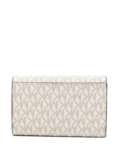 Michael Kors Logo Pattern Wallet Card Slots In White