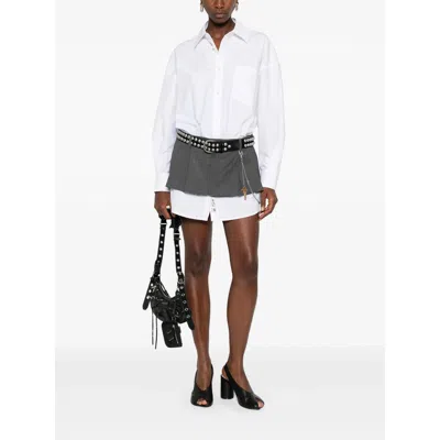 Alexander Wang Pre-styled Mini Shirt Dress In White