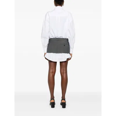 Alexander Wang Pre-styled Mini Shirt Dress In White