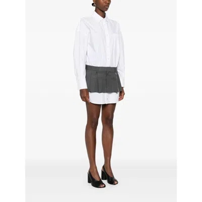 Alexander Wang Pre-styled Mini Shirt Dress In White